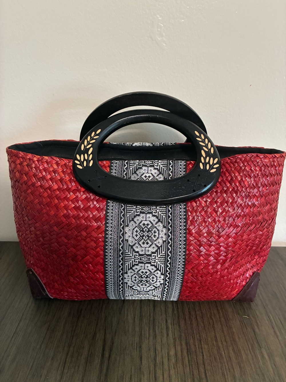 #B006 Bamboo Handbag Handmade Large Tote Bag